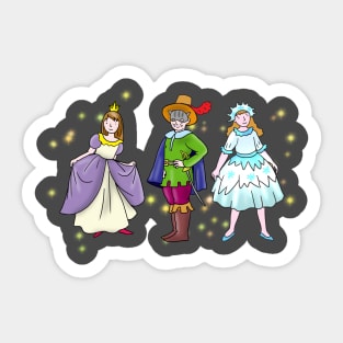 Cartoon children in carnival costumes Sticker